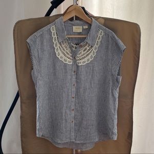 Button Down Top by Maeve